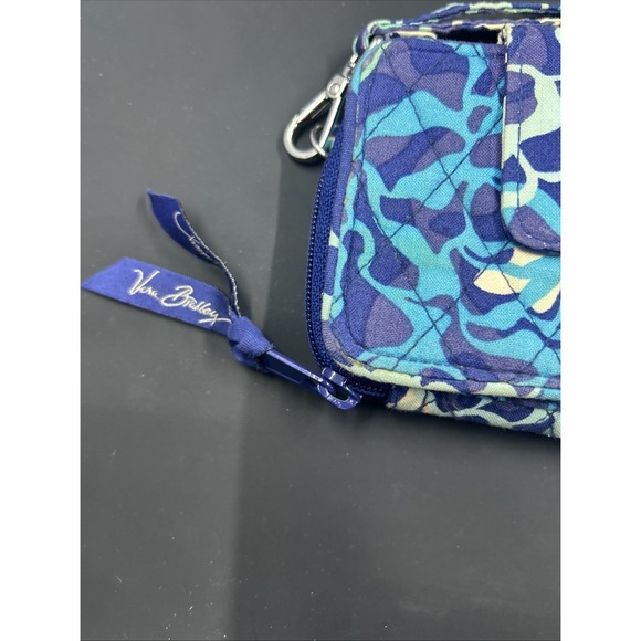 Vera Bradley Smartphone Wristlet Wallet Blue Green - Picture 4 of 7